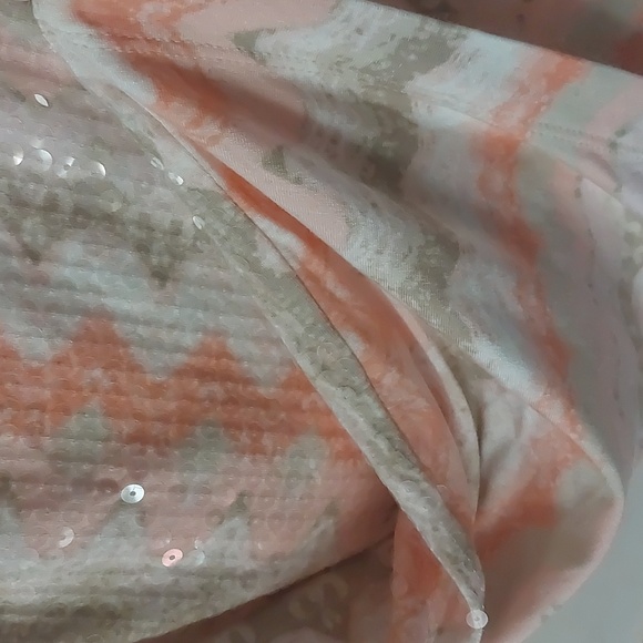 Ruby Rd. Dunemul Sequin Zig Zag Striped Dressy Tank Top Sz M - Picture 12 of 17